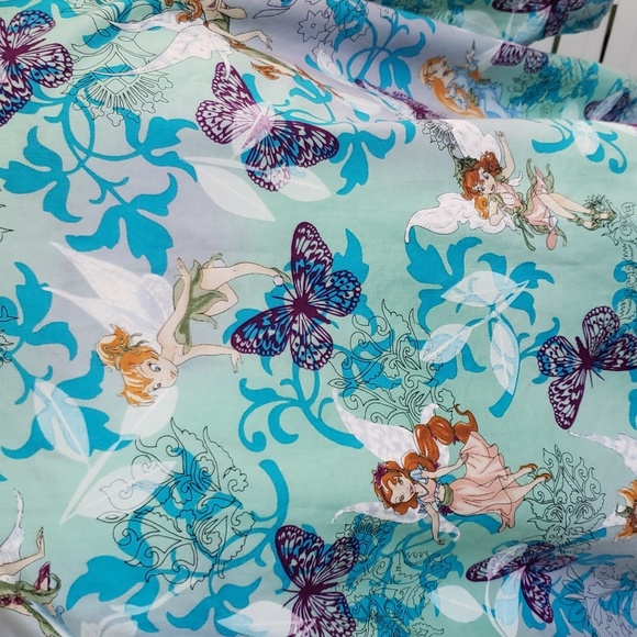 Disney fairies new blue short sleeves woman scrub top size M - Picture 4 of 6